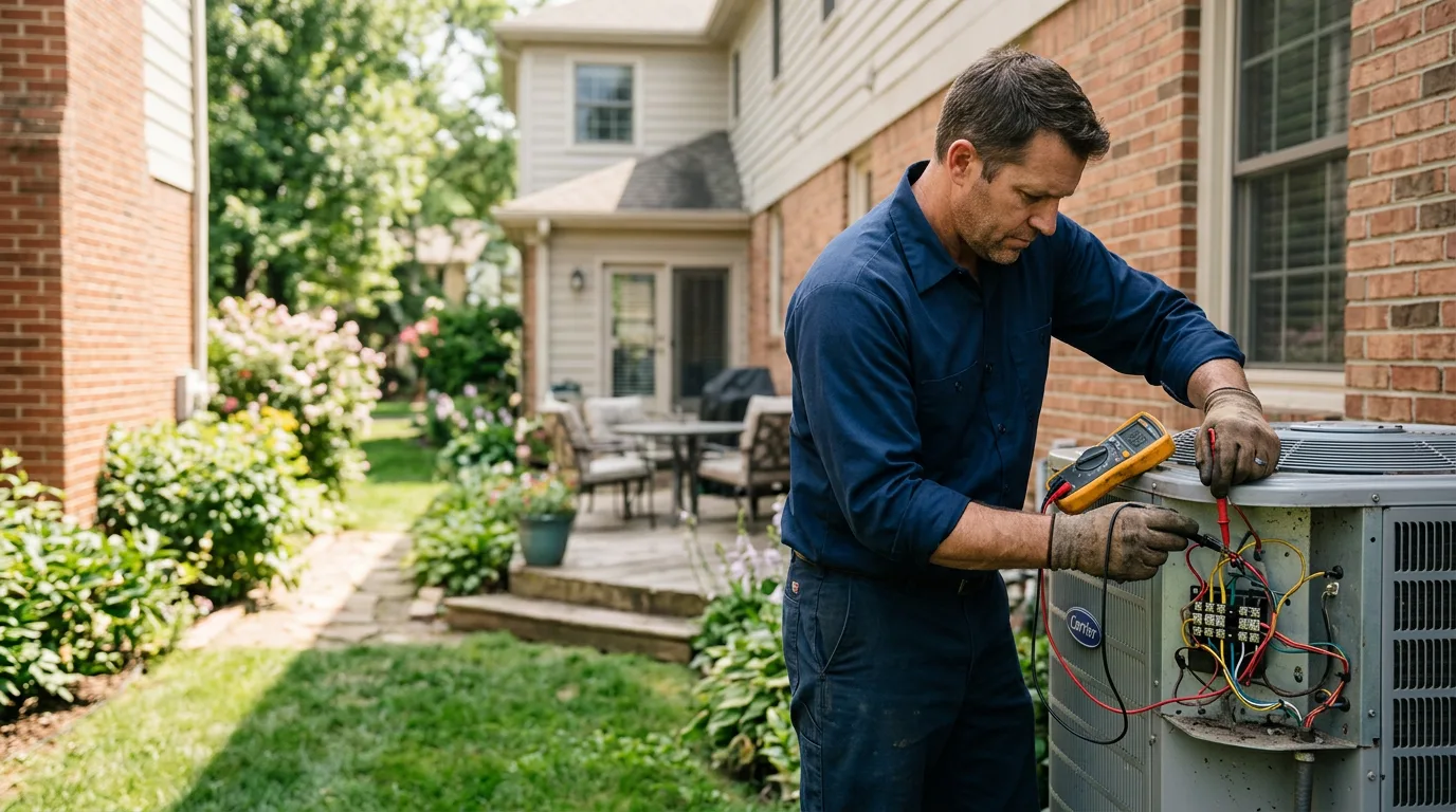 HVAC technician working near Donovan, IL